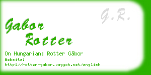 gabor rotter business card